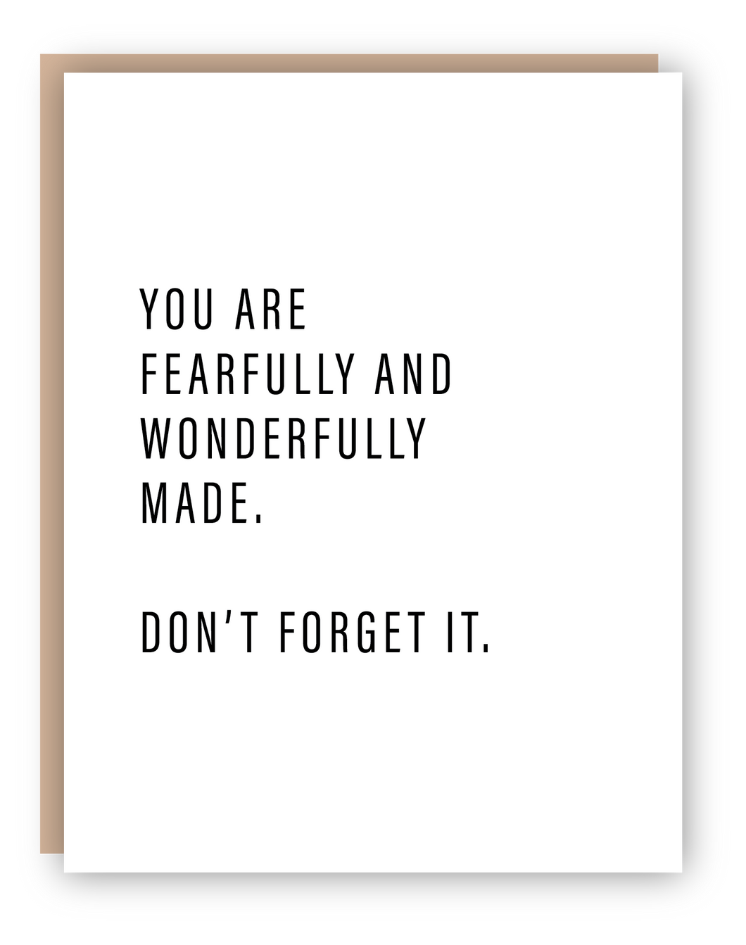 FEARFULLY WONDERFULLY